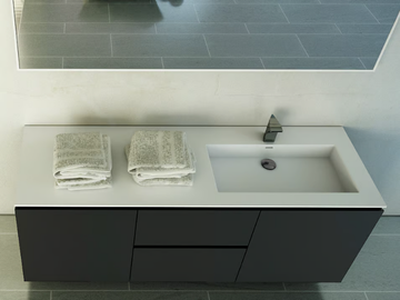 MODUL DESK 60 - Inset rectangular single washbasin by MOMA Design - view 2